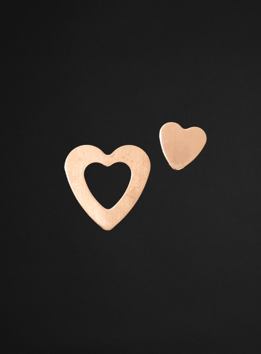 H0011 Heart Inside Heart Cutout Shape Metal Blanks
