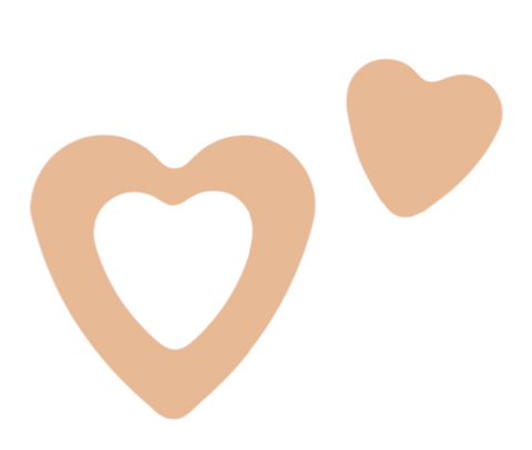 H0011 Heart Inside Heart Cutout Shape Metal Blanks