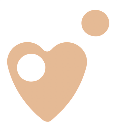H0018 Circle Inside Heart Cutout Shape Metal Blanks