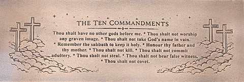 TTS1072 Ten Commandments Textured Metal Sheet