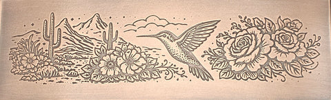 TTS1073 Desert Hummingbird Textured Metal Sheet
