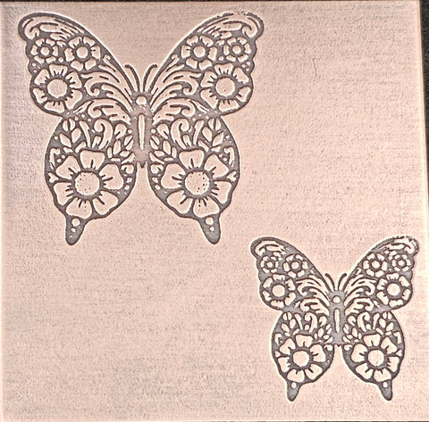 TTS6038 Wildflower Butterfly By Grace Wolf Tiny Textured Metal Sheet