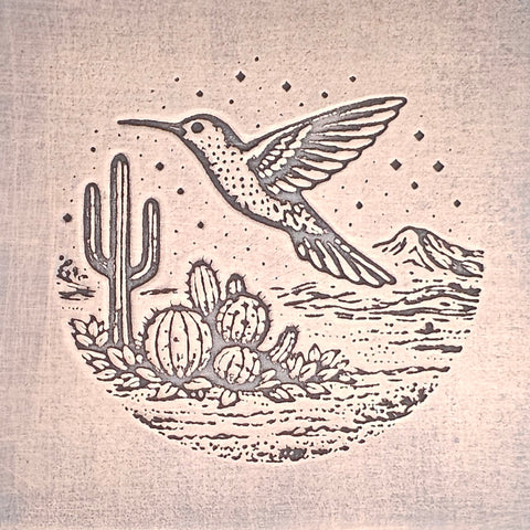 TTS6034 Desert Sky Hummingbird Tiny Textured Metal Sheet