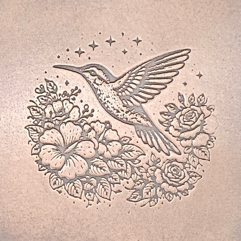 TTS6035 Hummingbird Garden Tiny Textured Metal Sheet