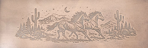TTS1071 Moonlit Mustangs Textured Metal Sheet