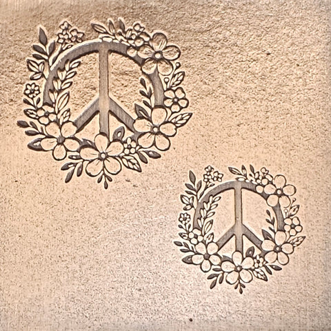 TTS6041 Peace & Petals Small Tiny Textured Metal Sheet