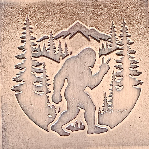 TTS6069 Peace out Bigfoot Tiny Textured Metal Sheet