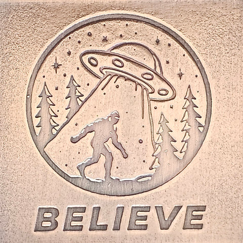 TTS6037 Beam me up, Bigfoot Tiny Textured Metal Sheet
