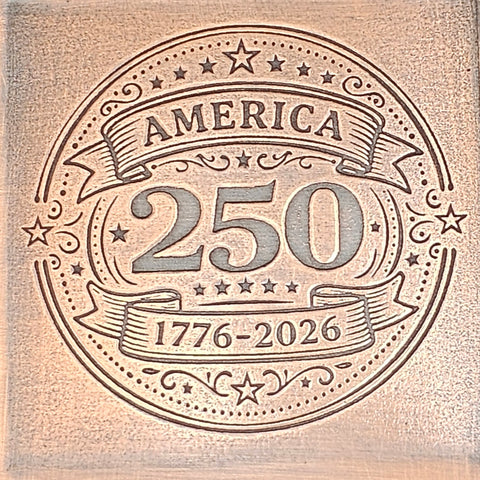 TTS6086 America 250 Emblem Tiny Textured Metal Sheet