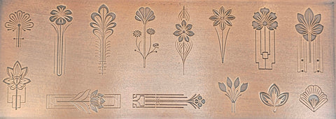 RMP1098 Art Nouveau Flowers Rolling Mill Plate