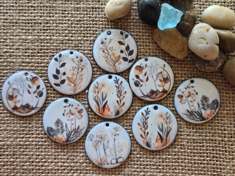 20681 Boho Flower Earring Circles – Enamel & Ceramic Decals