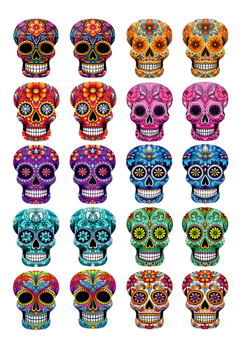 20840 Sugar Skull Fiesta – Waterslide Decal for Enamel, Glass & Ceramic