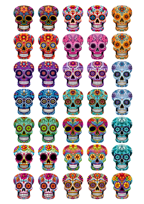 20840 Sugar Skull Fiesta – Waterslide Decal for Enamel, Glass & Ceramic