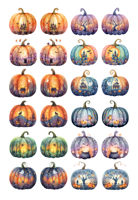 20844 Enchanted Pumpkins – Waterslide Decal for Enamel, Glass & Ceramic