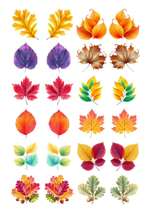 20845 Autumn Leaves – Waterslide Decal for Enamel, Glass & Ceramic