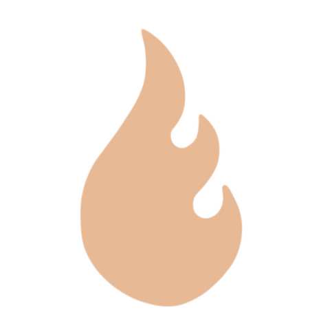 F0251 Half Flame Metal Blank