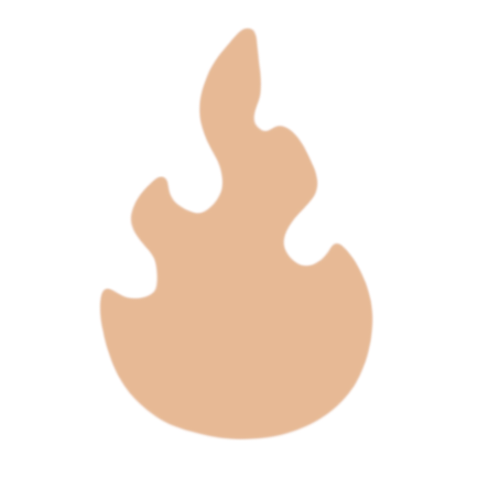 F0254 Flame Metal Blank