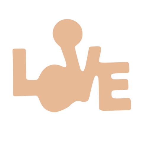F0304 Word "Love" Metal Blank