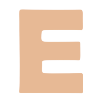 F0310 Letter "E" Metal Blank