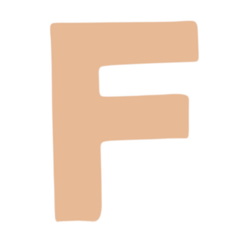 F0311 Letter "F" Metal Blank