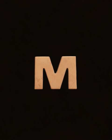 F0318 Letter "M" Metal Blank