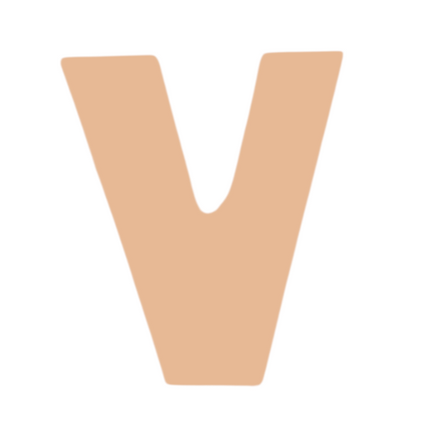 F0327 Letter "V" Metal Blank