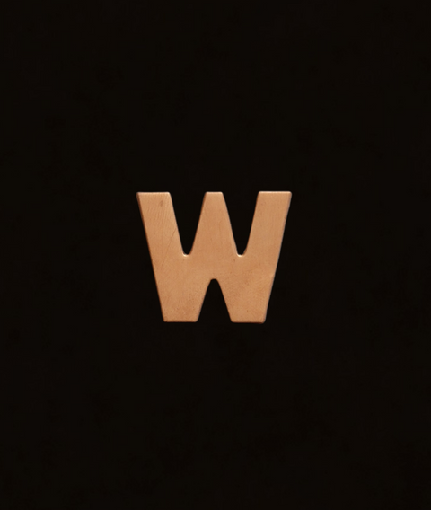 F0328 Letter "W" Metal Blank