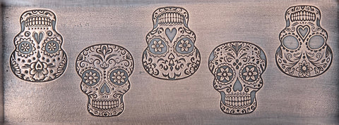 TTS1116 Sugar Skulls Textured Metal Sheet