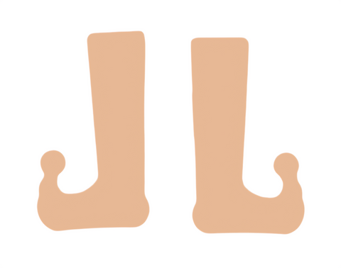JE0442 Elf Boots Metal Earring Blanks