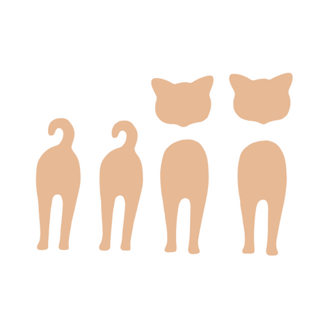 JE0448 Dangling Cat Metal Earring Blanks