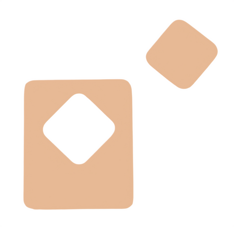 H0606 Square Inside Rectangle XL Cutout Shape Metal Blanks