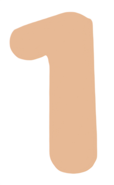 F6413 Number "1" Metal Blank