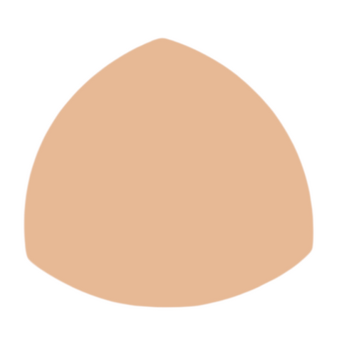 F0835 Jumbo Puffy Triangle Metal Blank