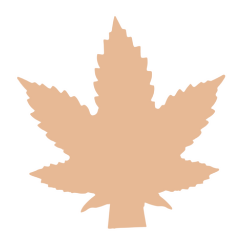 F0838 Jumbo Cannabis Leaf Metal Blank