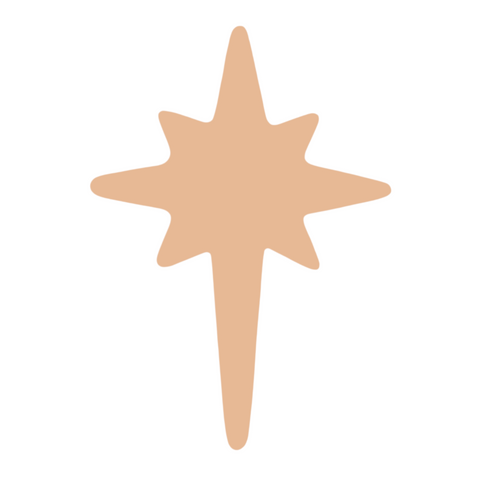 F0840 Jumbo Christmas Tree Star Metal Blank