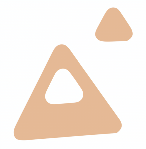 H0008 Triangle Inside Triangle Cutout Shape Metal Blanks