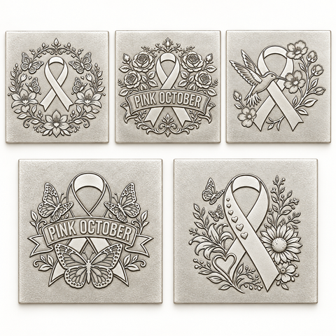 2" x 2" Awareness Ribbon Rolling Mill Plate