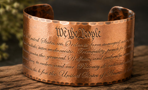 TTS1088 We the People Constitution  Textured Metal Sheet