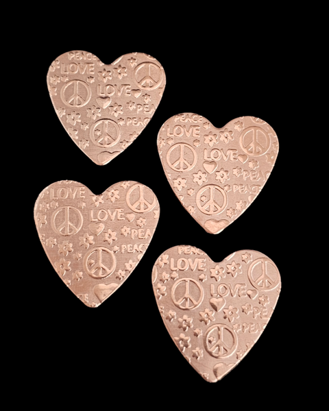 TMS-0006 Hearts Textured Metal Shapes