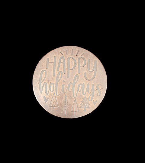 TMS-0009 Happy Holidays Textured Metal Shapes