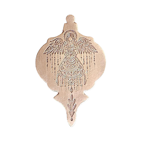 TMS-856-5 Angel Textured Ornament Metal Blank