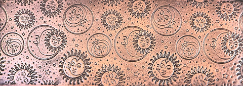 TTS0613 Vintage Sun and Moon Textured Metal Sheet