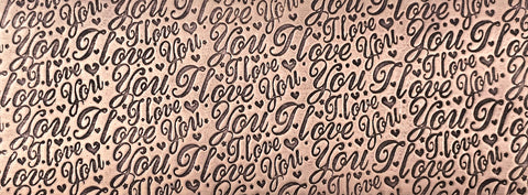 TTS0803 I Love You Textured Metal Sheet