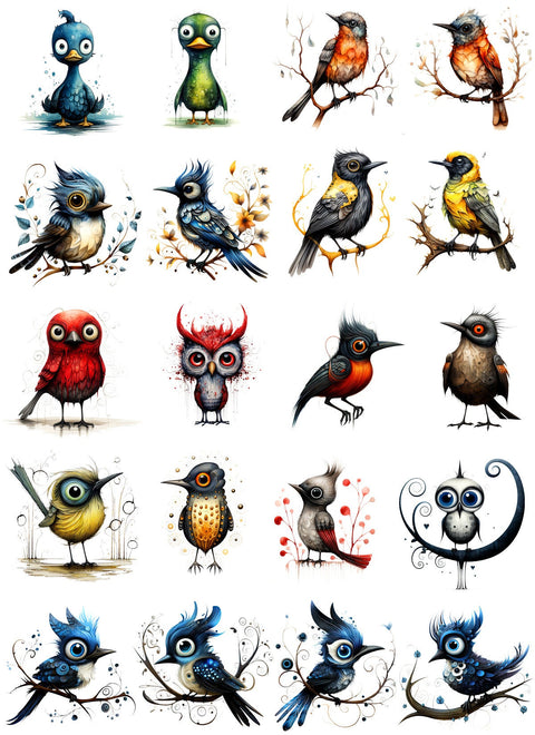 20267 Bizarre Birds – Waterslide Decal for Enamel, Glass & Ceramic ...