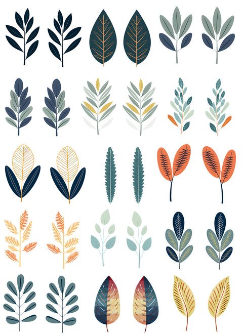 20274 Leaves Earring Sets 2 – Waterslide Decal for Enamel, Glass & Ceramic