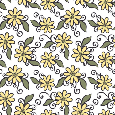 20289 Little Yellow Flowers – Waterslide Decal for Enamel, Glass & Ceramic