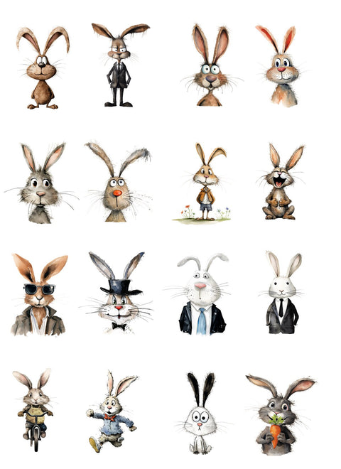 20292 Bunnies – Waterslide Decal for Enamel, Glass & Ceramic
