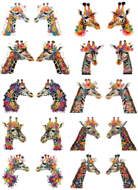 20293 Boho Giraffes Earring Sets – Waterslide Decal for Enamel, Glass & Ceramic