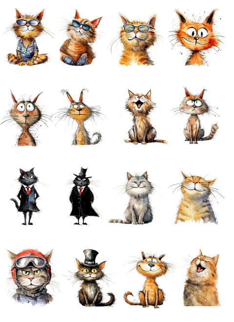 20308 Cat Earring Sets 2 – Waterslide Decal for Enamel, Glass & Ceramic