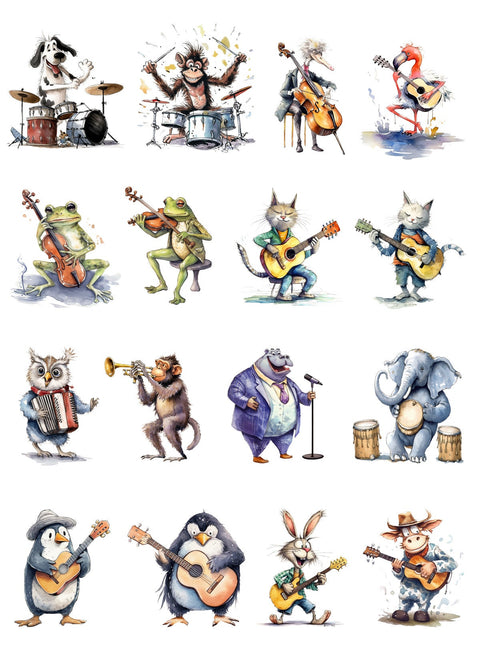 20311 Musical Animals – Waterslide Decal for Enamel, Glass & Ceramic